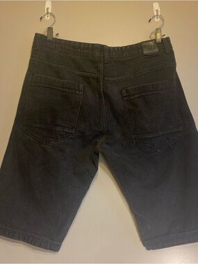 Switch Premium Denim Shorts Men’s Size 38 Black Jean Jorts Baggy Skater Hip Hop